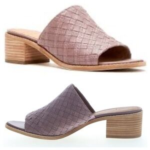 FRYE Lilac mauve Leather Cindy Woven Mule Casual Slip-On Size 7